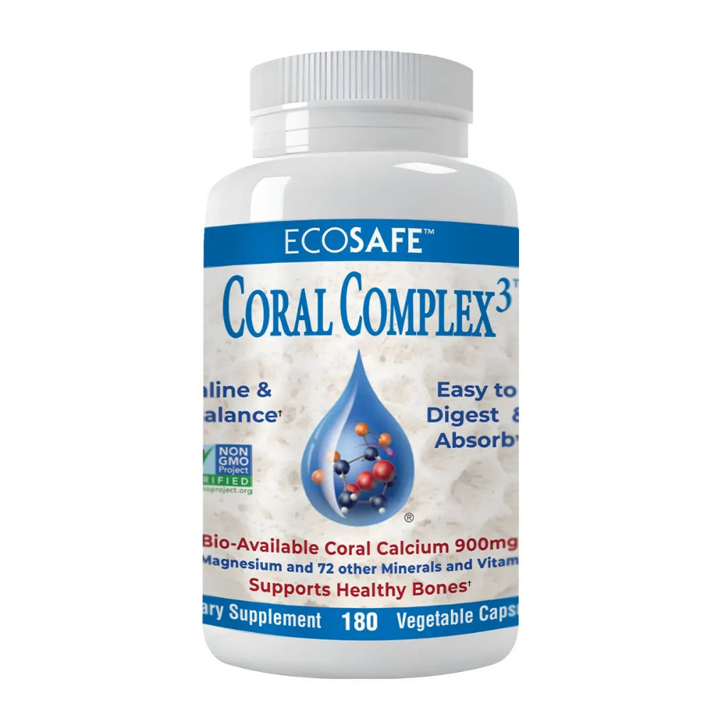 ECOSAFE Coral Complex supplement bottle on a white background 180 capsules