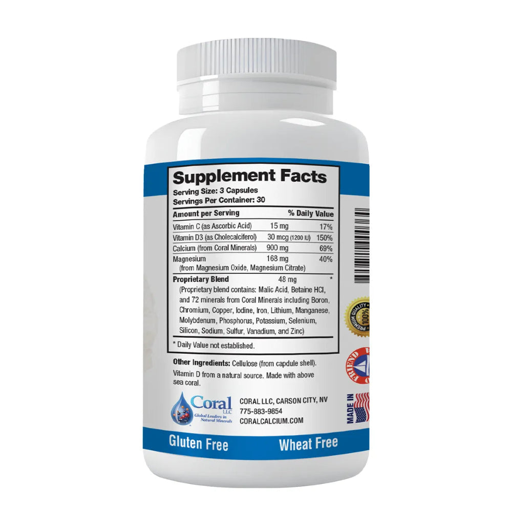 Supplement bottle with label showing 'Supplement Facts' on a white background