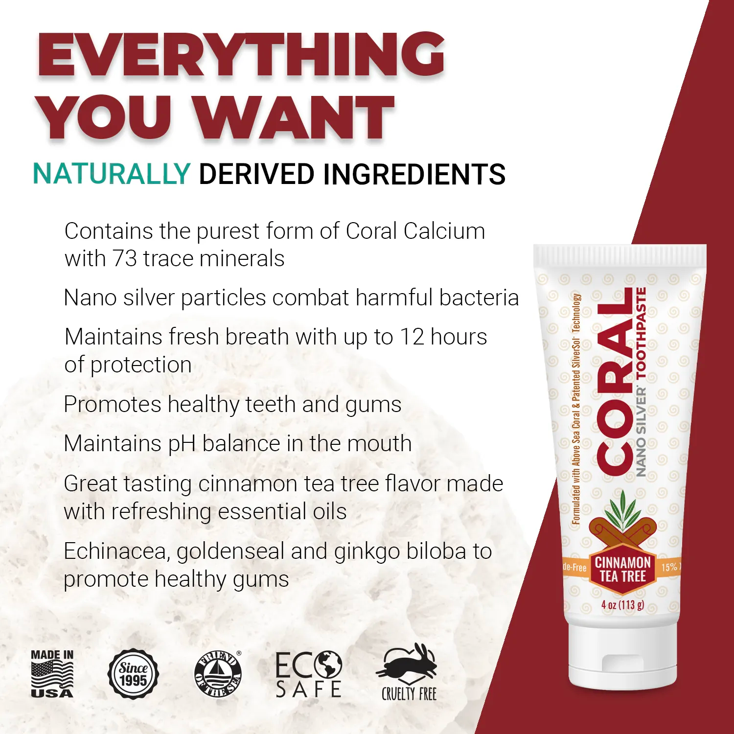 coral nano silver cinnamon tea tree everything you want in a toothpaste