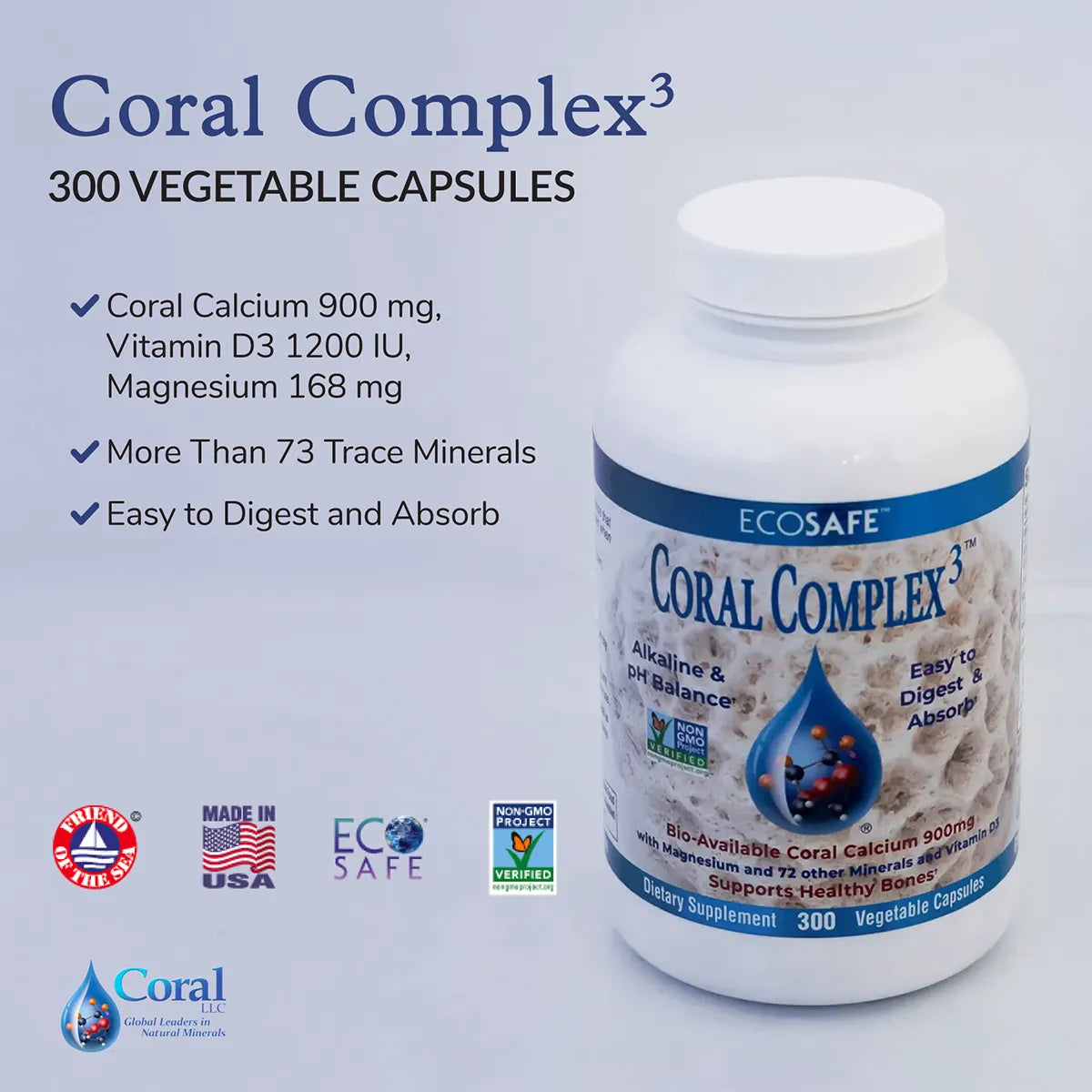 Coral Complex Coral Calcium, 300 Capsules