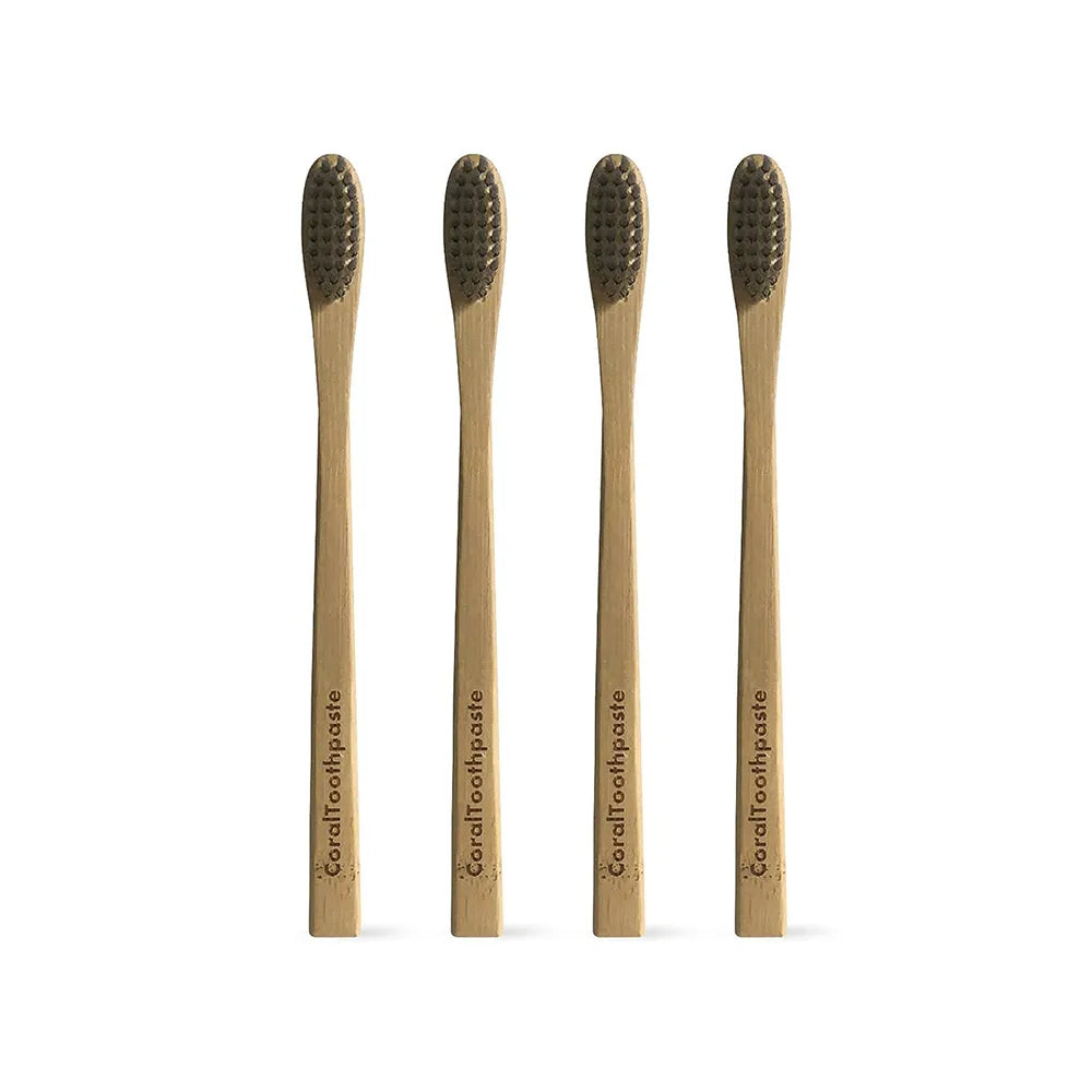 Nano Silver Infused Bamboo Toothbrush 4 Pack