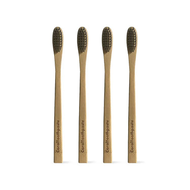 Nano Silver Infused Bamboo Kids Toothbrush 4 Pack
