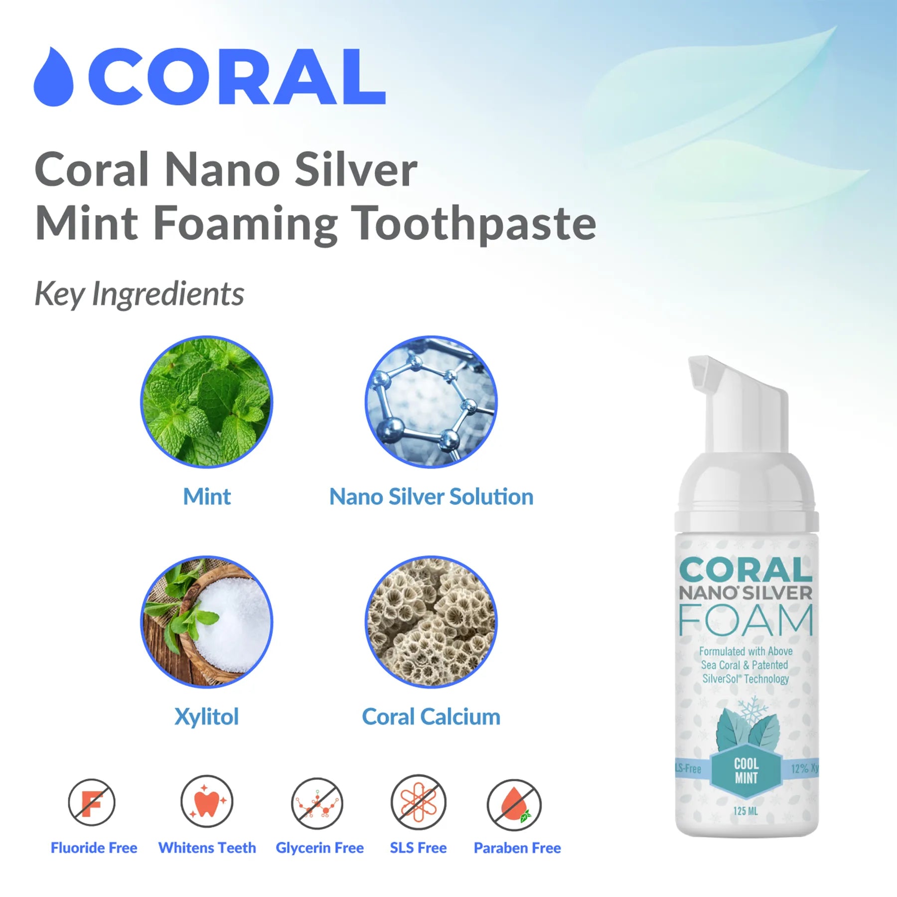 Nano Silver Foaming Toothpaste Mint - 125ml