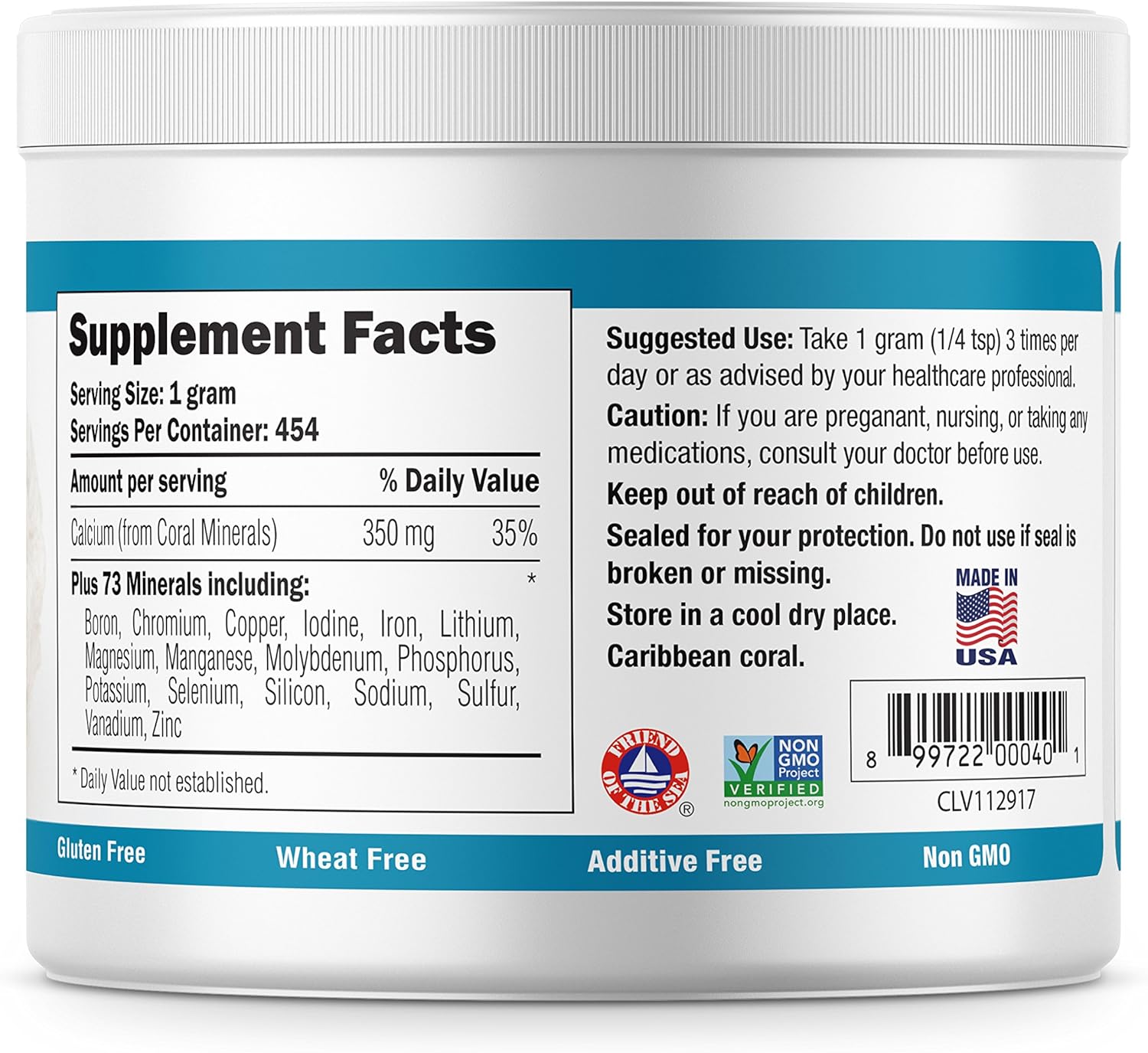 EcoPure Pure Coral Calcium Powder – 454 Grams