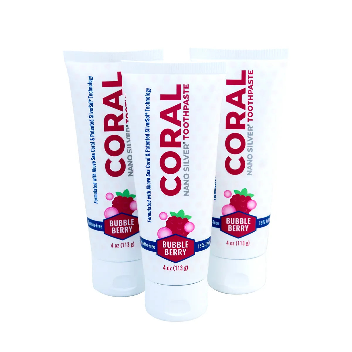 Nano Silver Bubble Berry Toothpaste 3 Pack