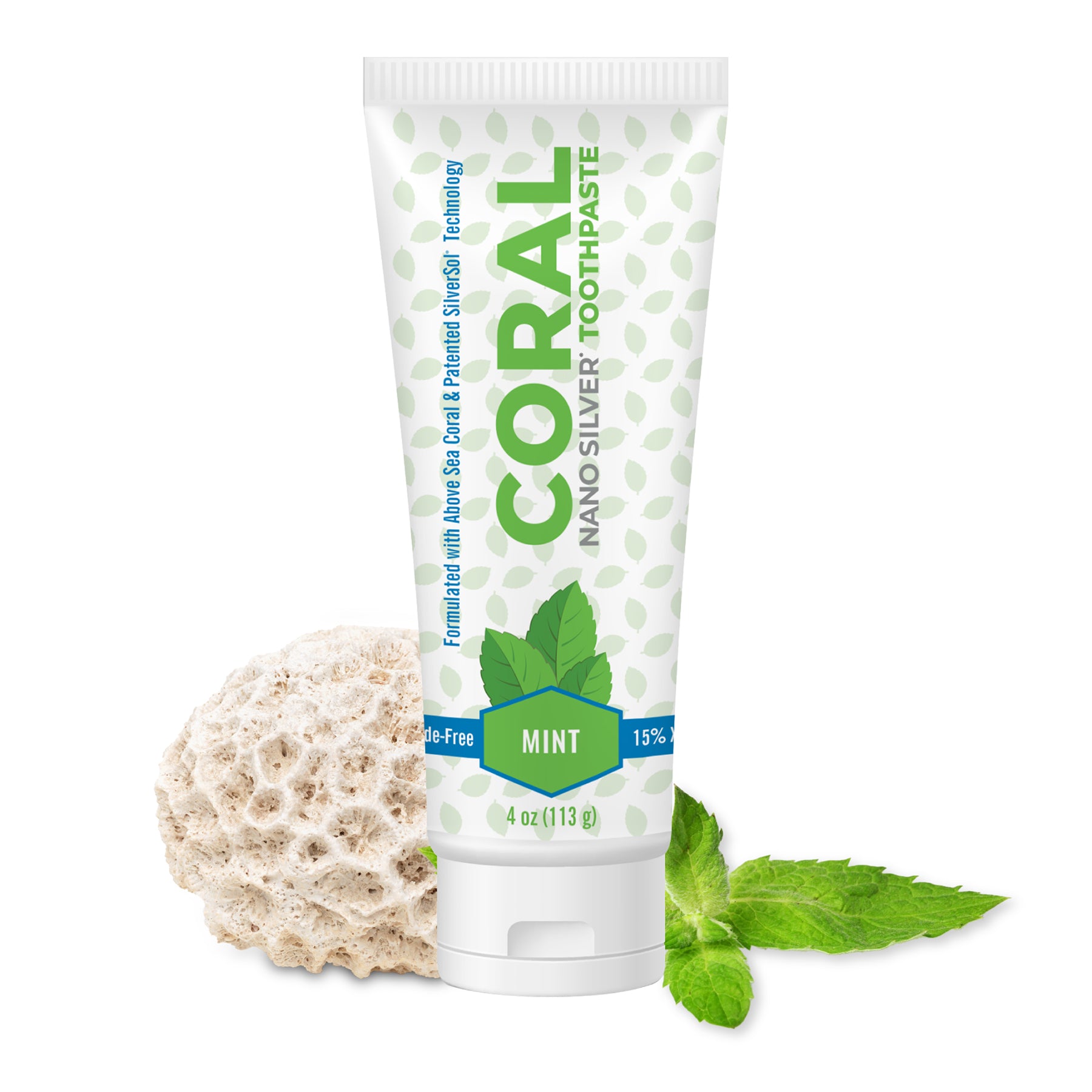 Coral Nano Silver Fluoride-Free Toothpaste Mint 4oz