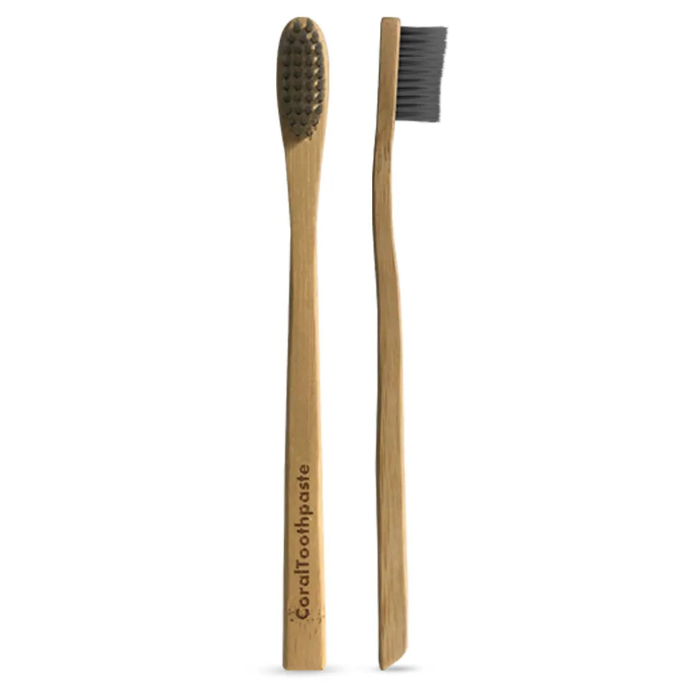 Silver bristle bamboo toothbrush