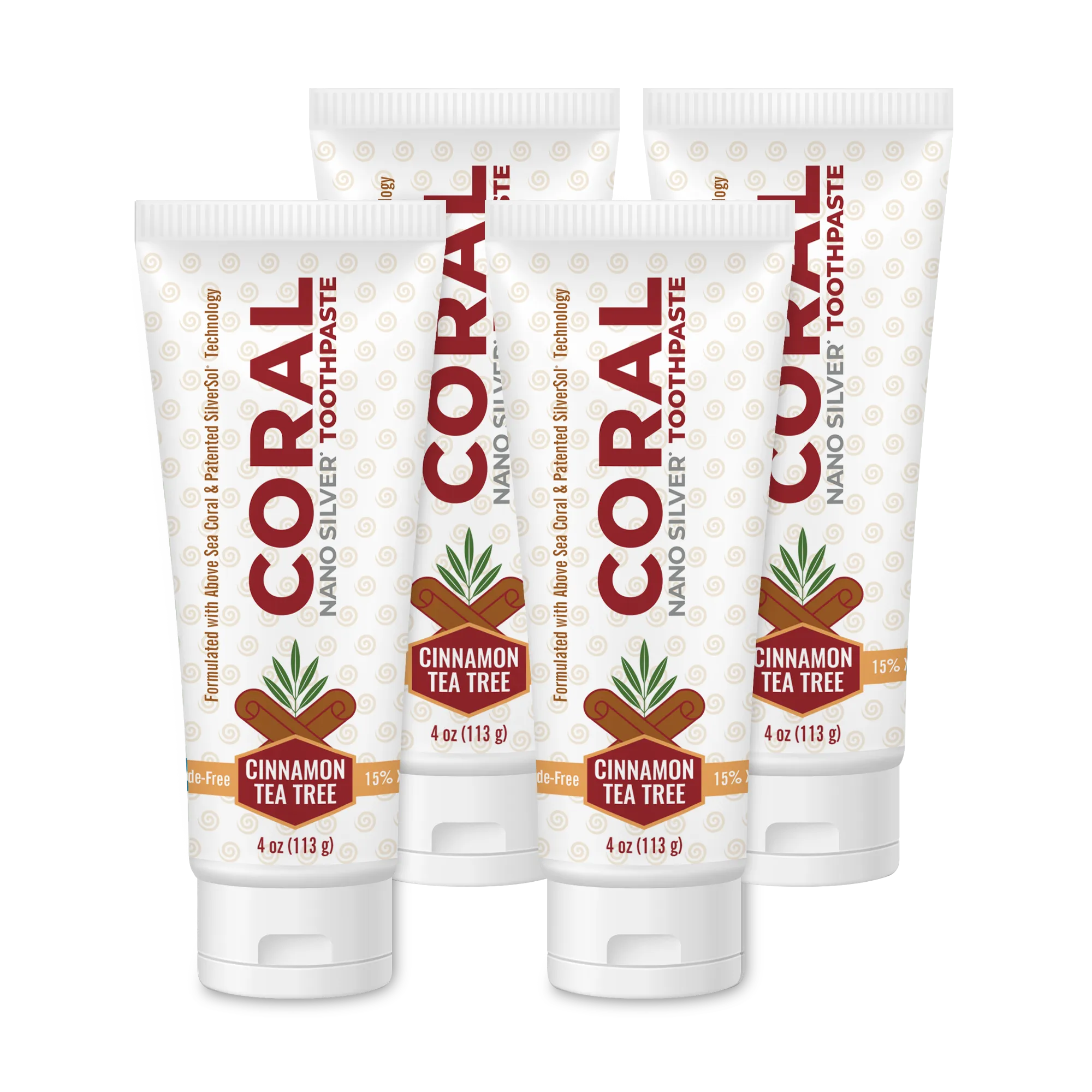 coral nano silver cinnamon tea tree 4 tubes