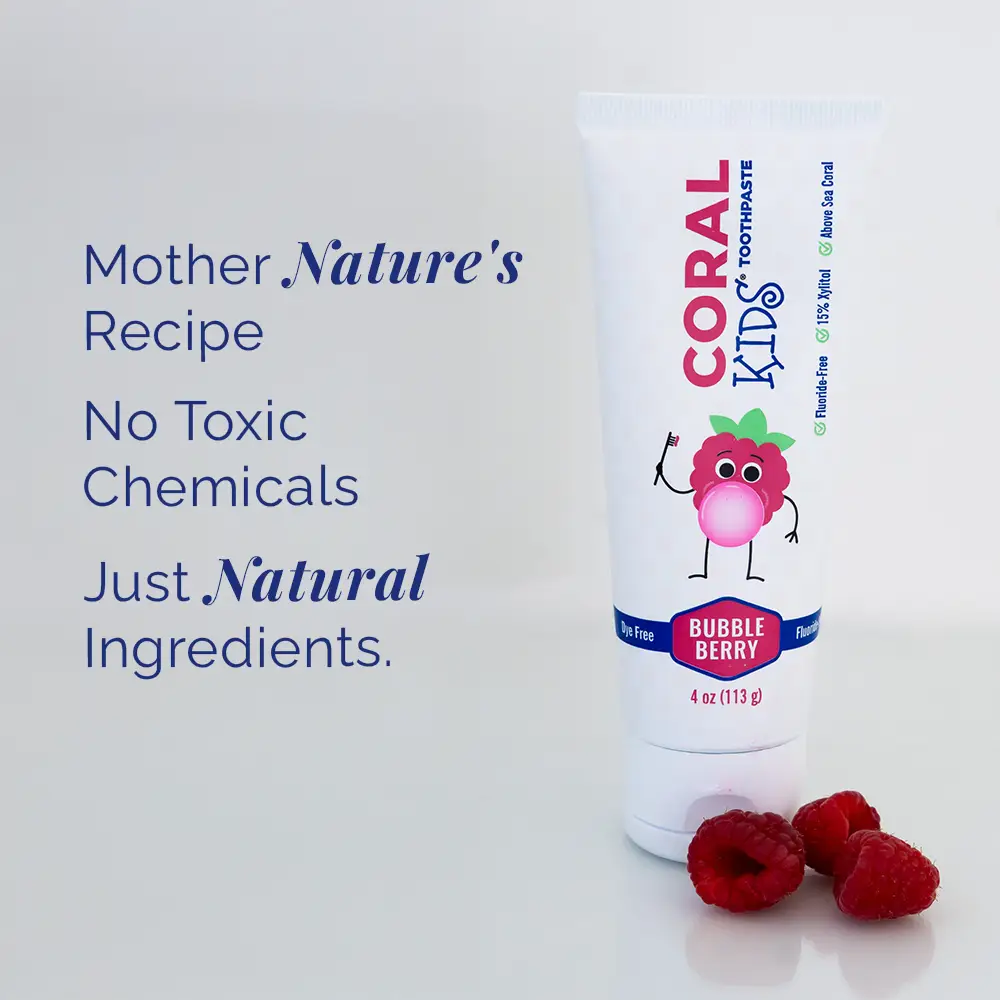 Fluoride Free Kids Whitening Bubble Berry Toothpaste with Xylitol