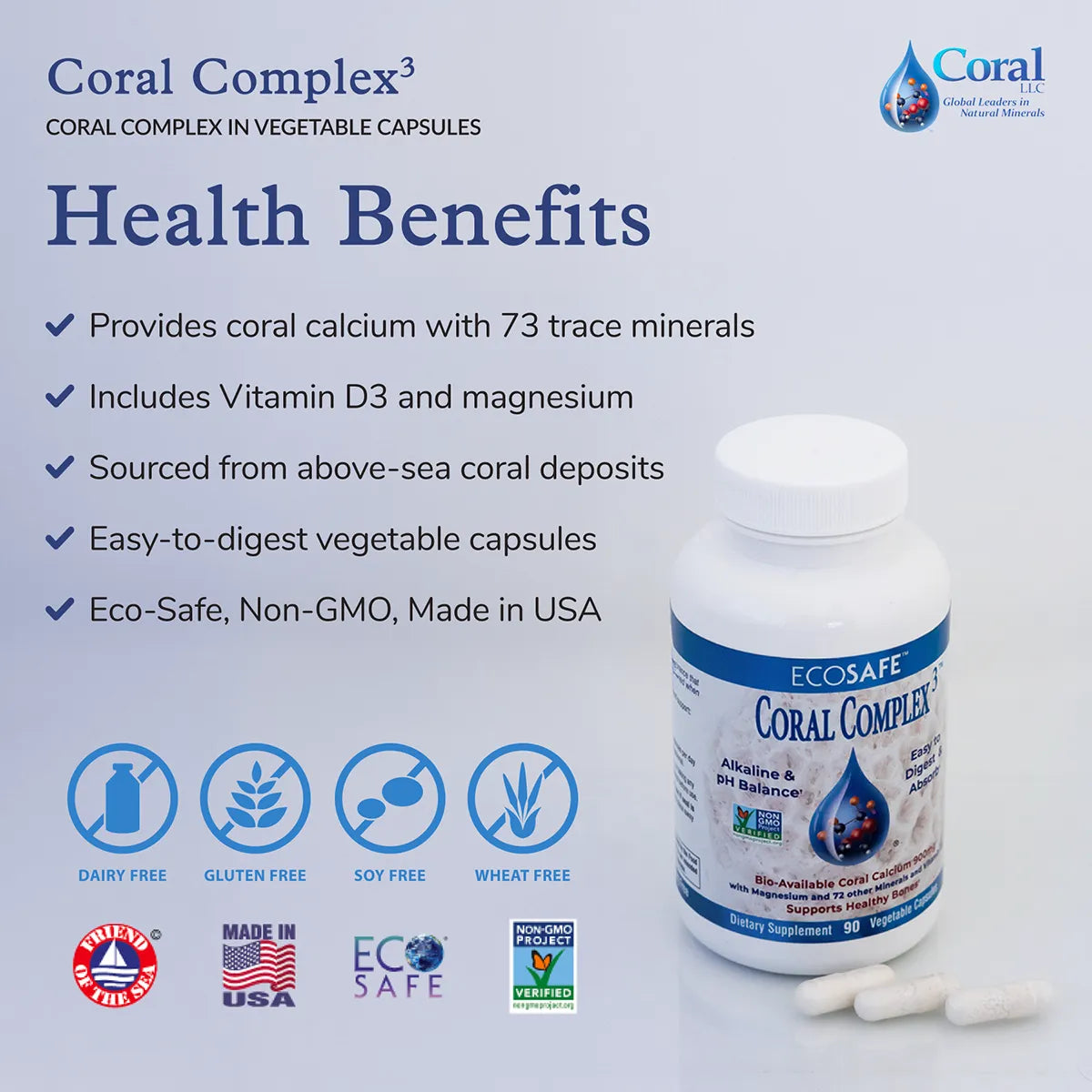 Coral Complex Coral Calcium, 300 Capsules