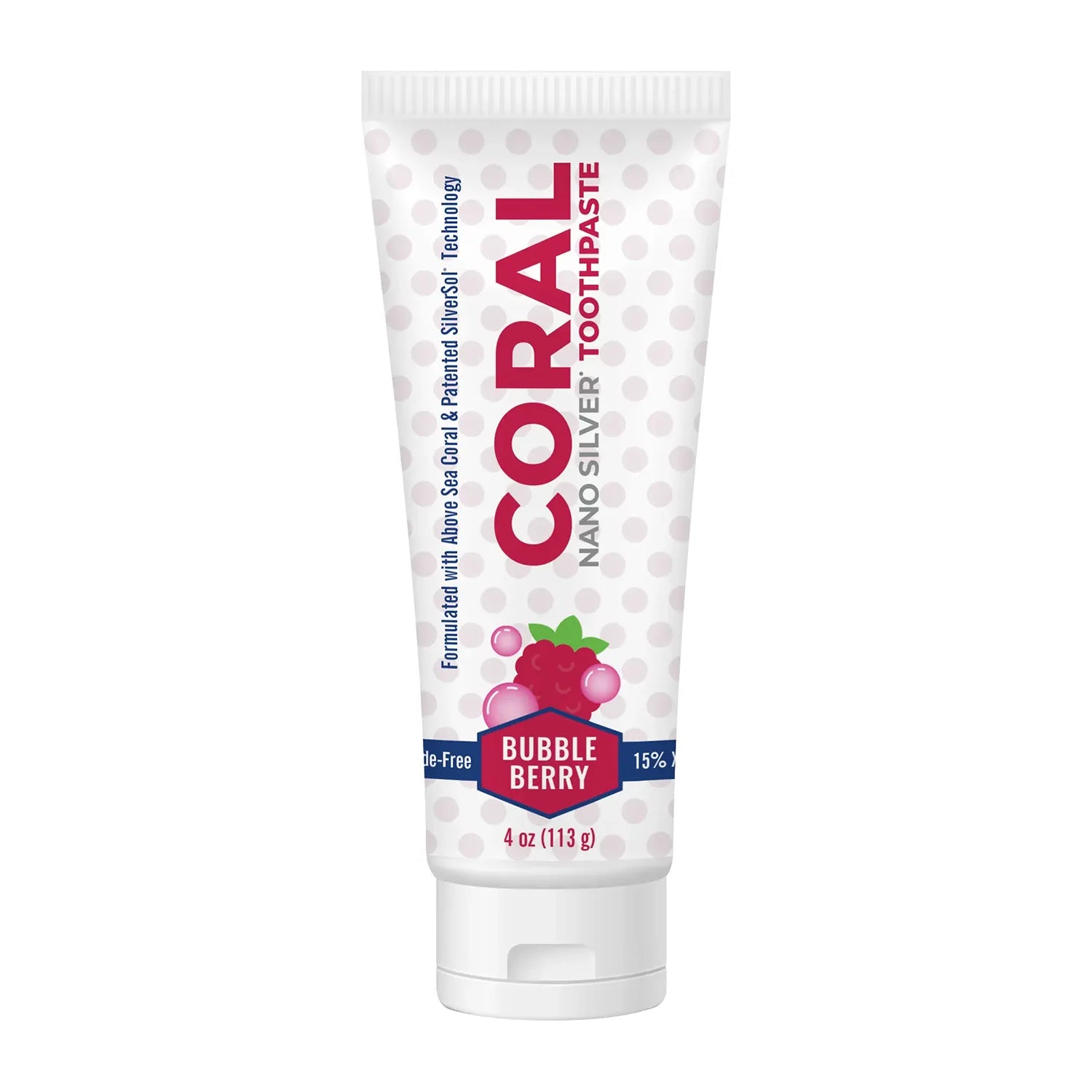 Coral Nano Silver Toothpaste Bubble Berry (4oz)