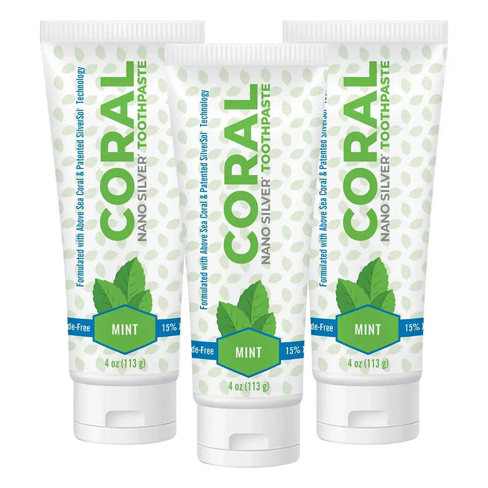 Coral Nano Silver Mint Bundle | Nature's Health & Clean – Coral Toothpaste
