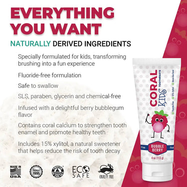 coral white kids everything you want in a toothpaste