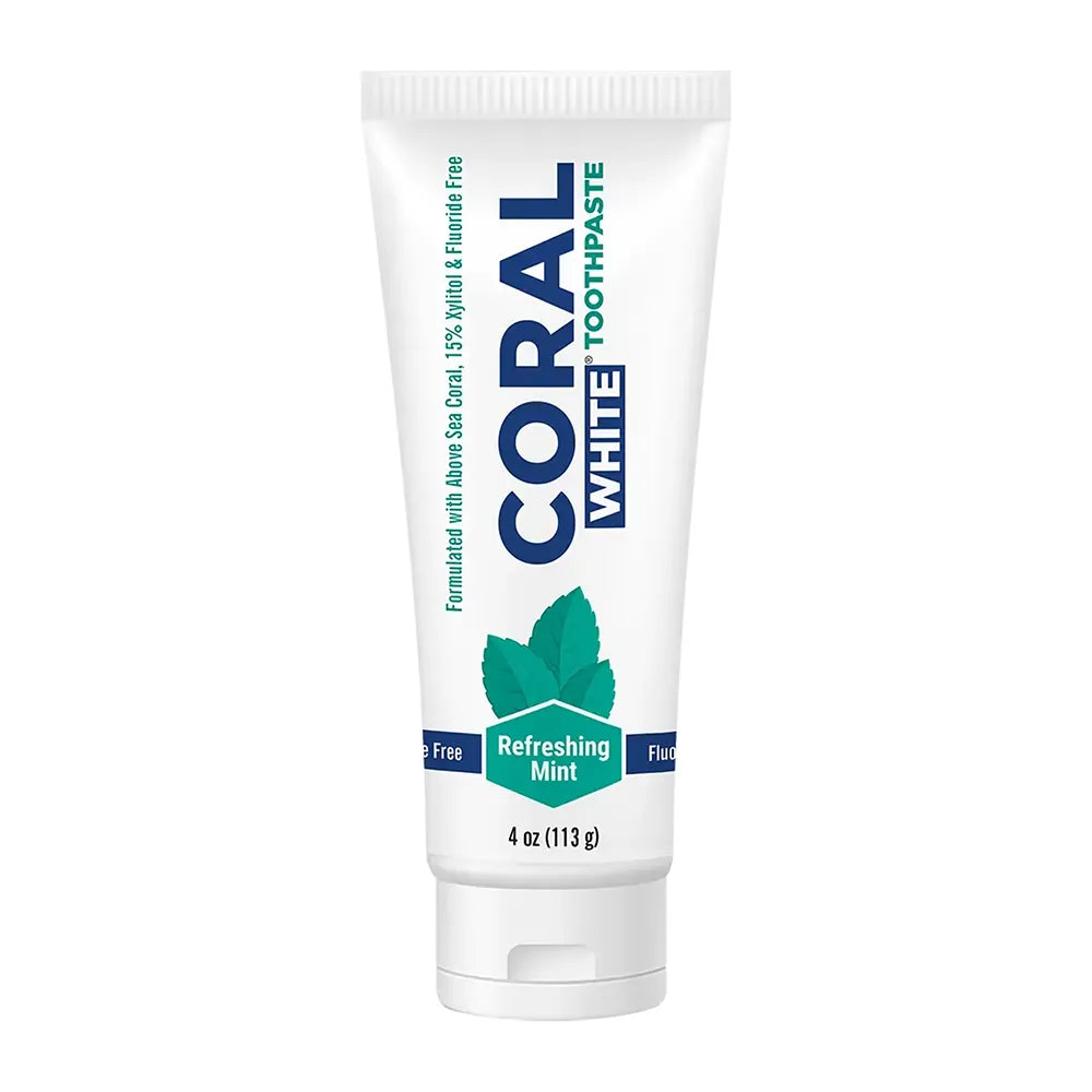 Coral White Fluoride Free Toothpaste Family Flavor Bundle (4oz)