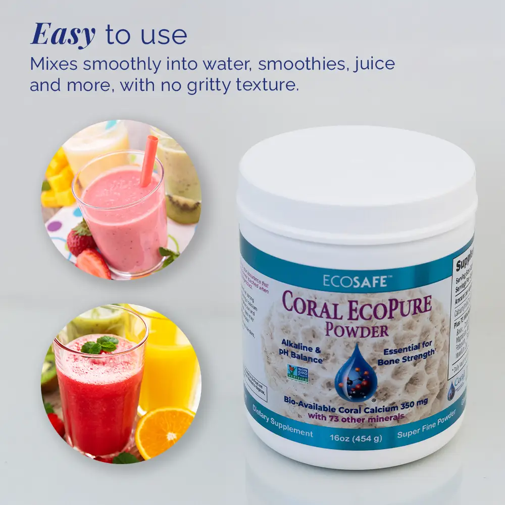 EcoPure Pure Coral Calcium Powder – 454 Grams