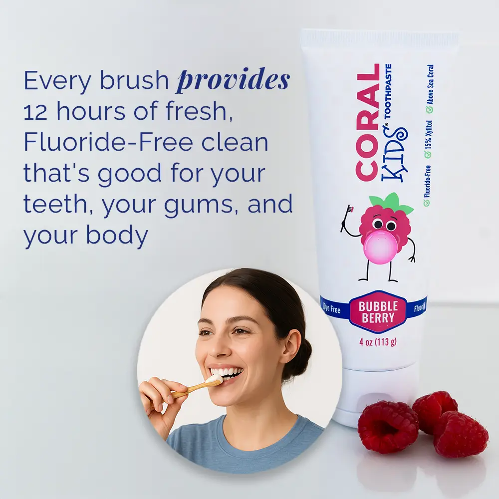 Fluoride Free Bubble Berry Kids Toothpaste with Nano Silver & Xylitol