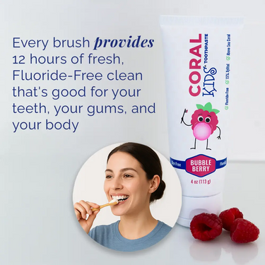 Fluoride Free Bubble Berry Kids Toothpaste with Nano Silver & Xylitol