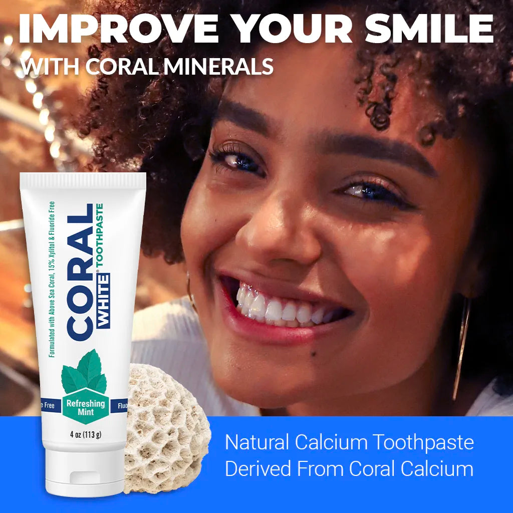 improve your smile with coral white fluoride free toothpaste