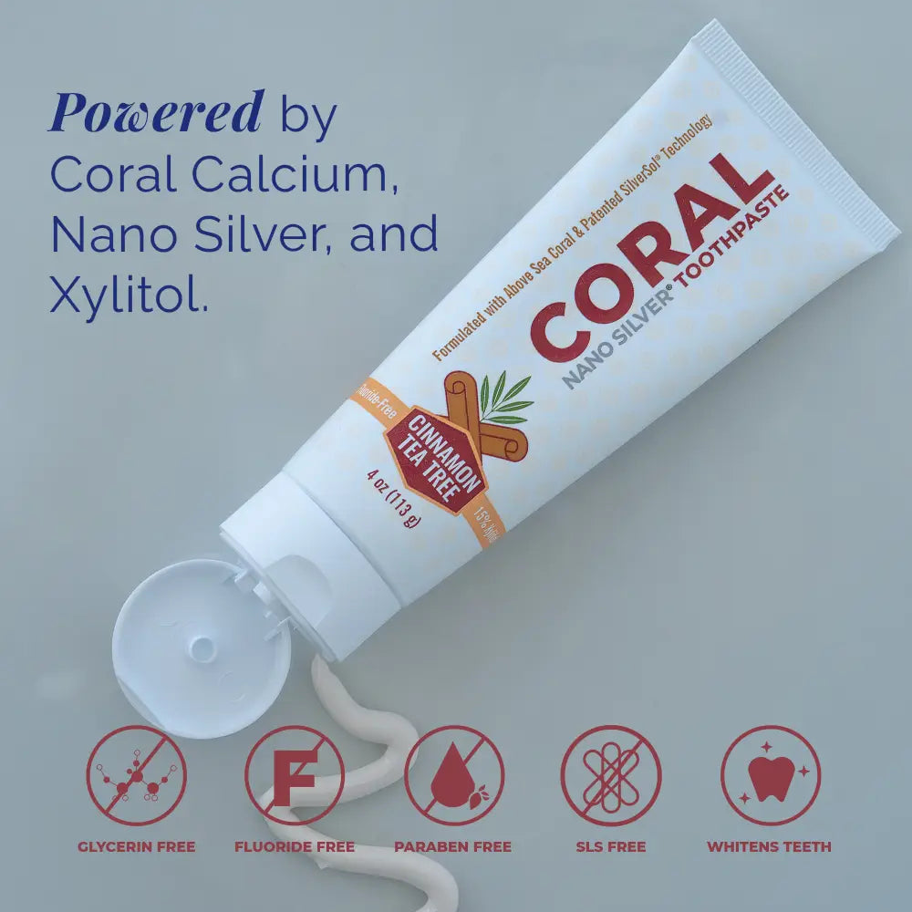 Coral Nano Silver Cinnamon Tea Tree Toothpaste | Natural Oral Care Coral Nano Silver Cinnamon Tea Tree Toothpaste | Natural Oral Care
