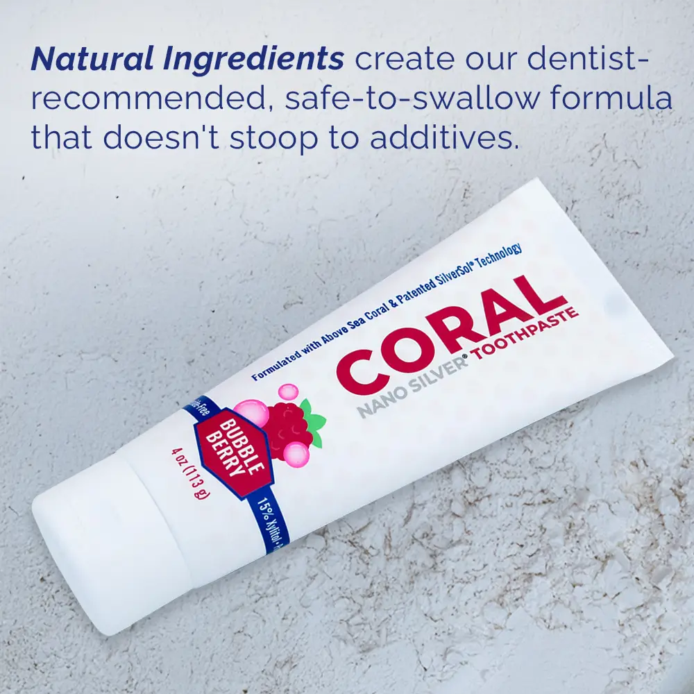 Fluoride Free Bubble Berry Kids Toothpaste with Nano Silver & Xylitol