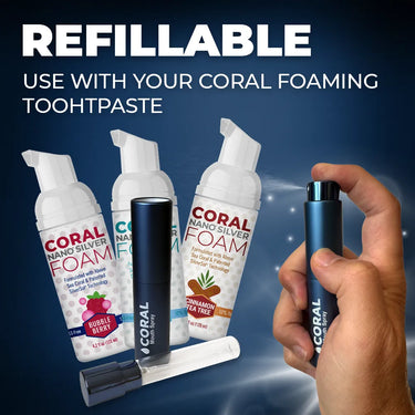 Coral Mouth Spray, Bamboo Mint Floss, and Bamboo Toothbrushes Bundle