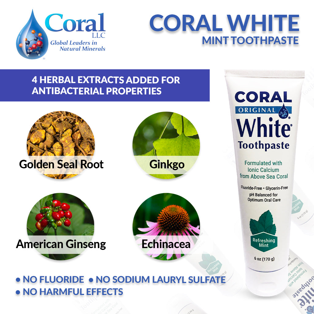 Coral White Mint Toothpaste  (6oz)